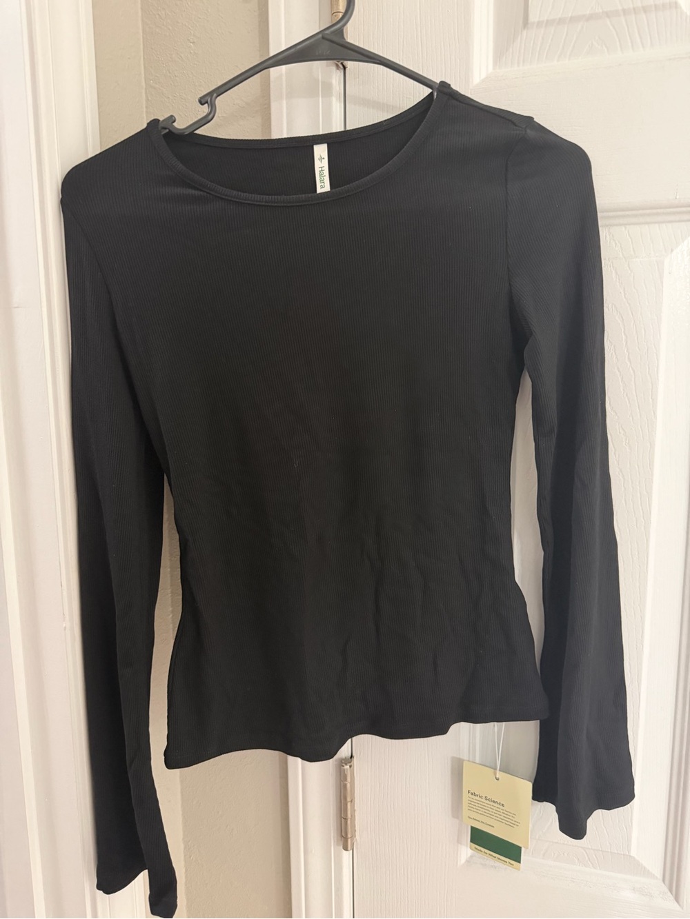 NWT Halara Ribbed Knit Casual Flounce Top XS